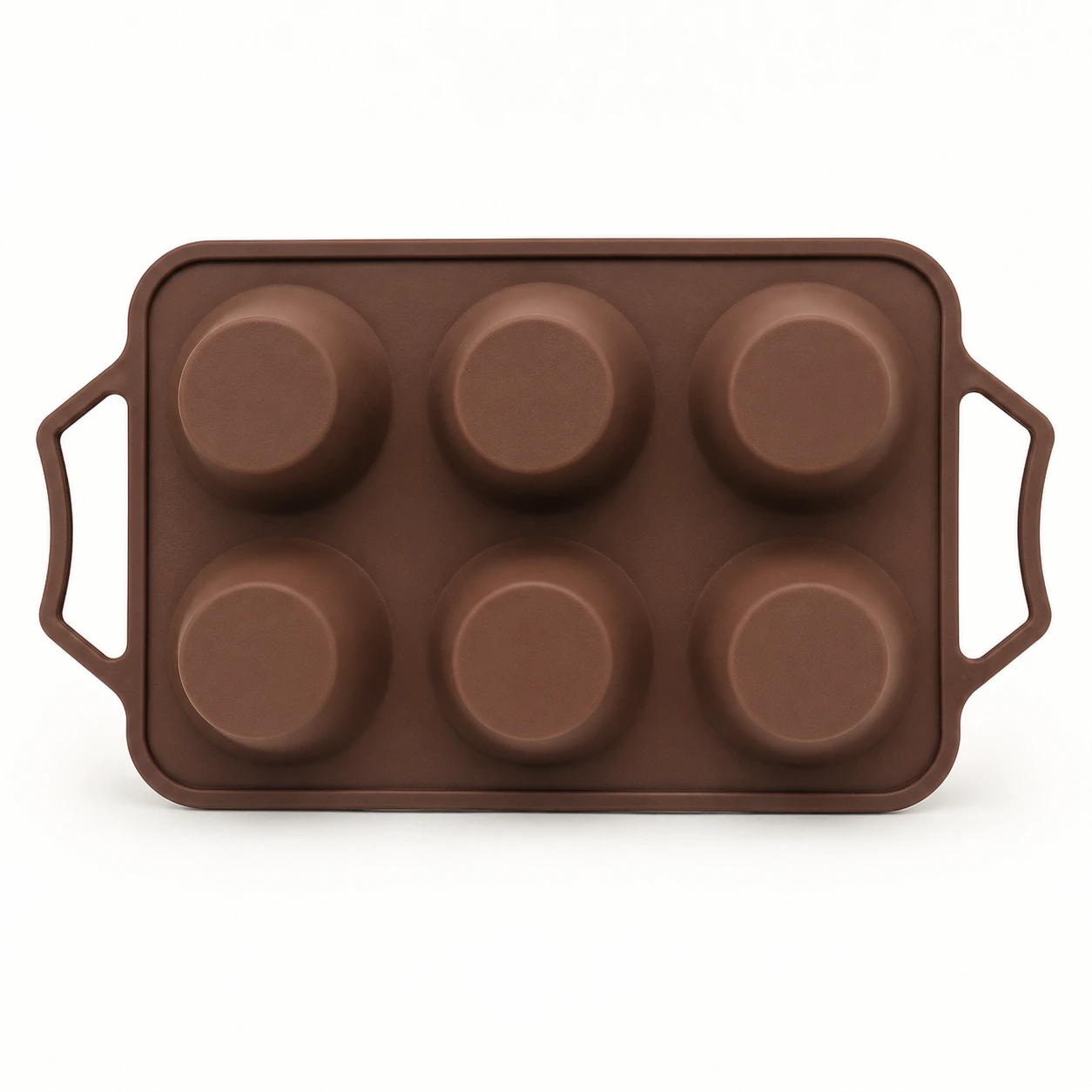 Six-Cavity Round Silicone Mold with Handles