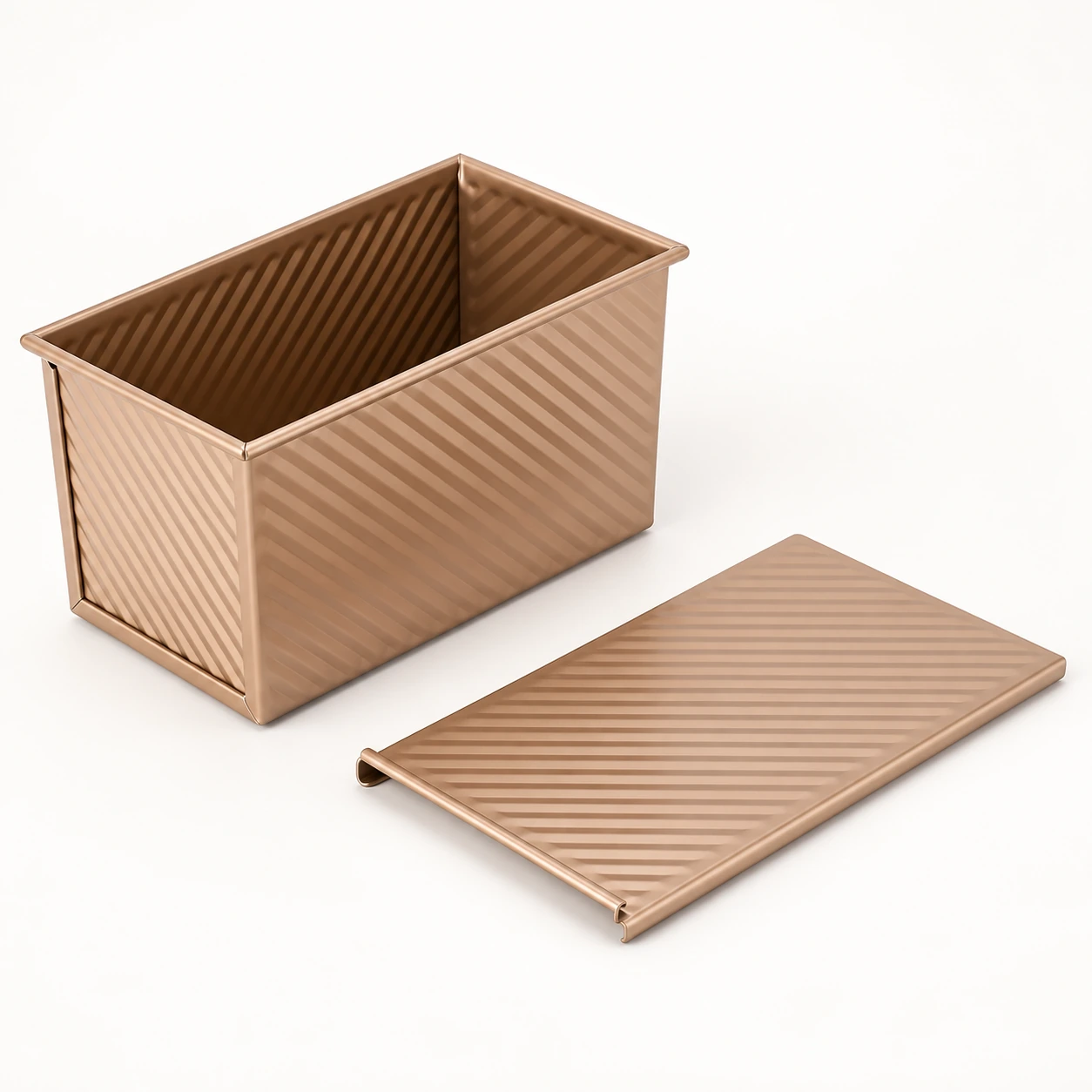 Corrugated Loaf Pan with Sliding Lid