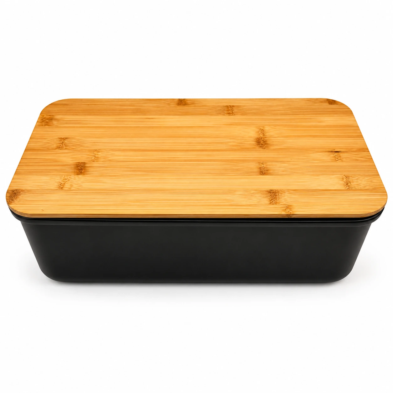 Low Storage Bin with Bamboo Lid
