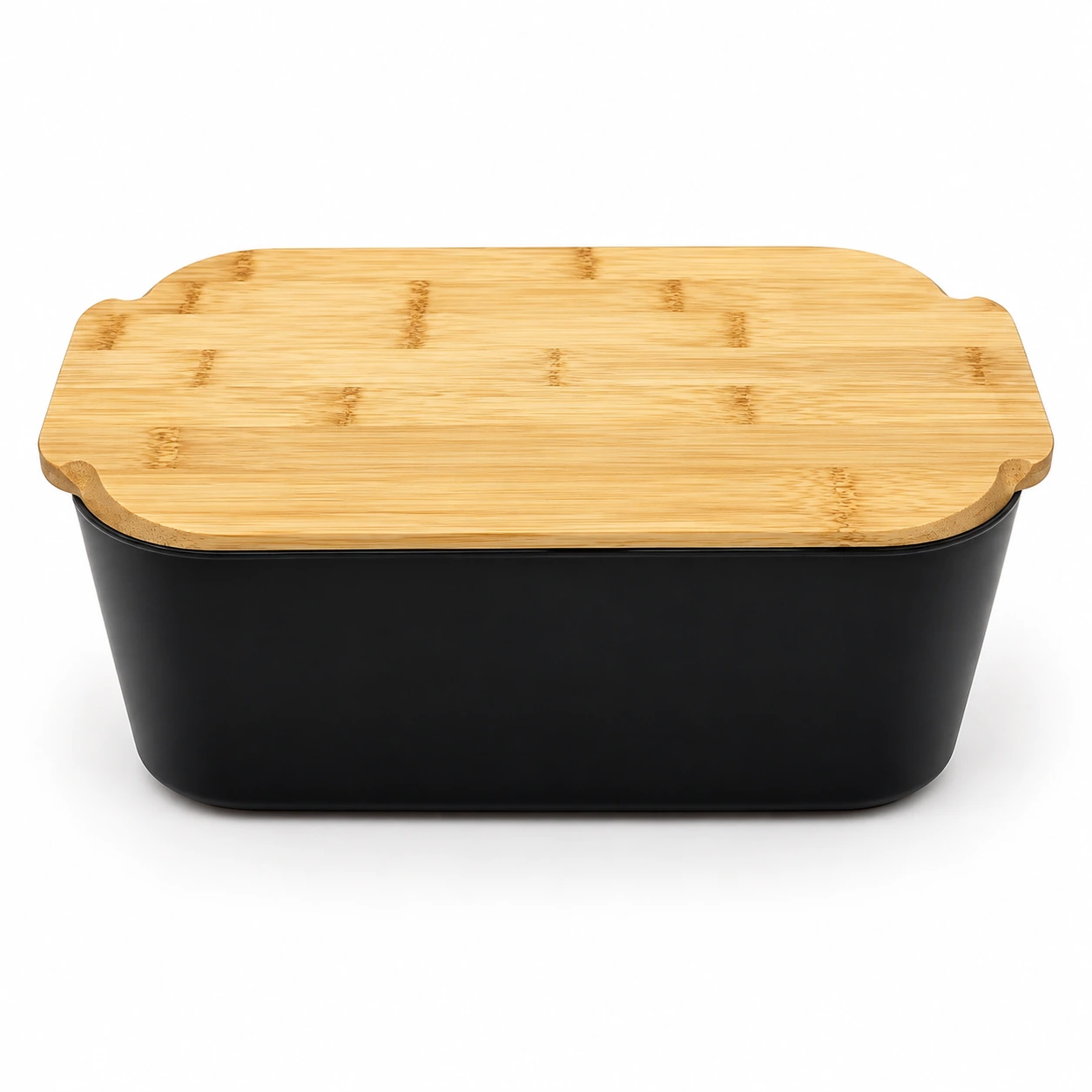Rectangular Storage Bin with Wood-Look Lid