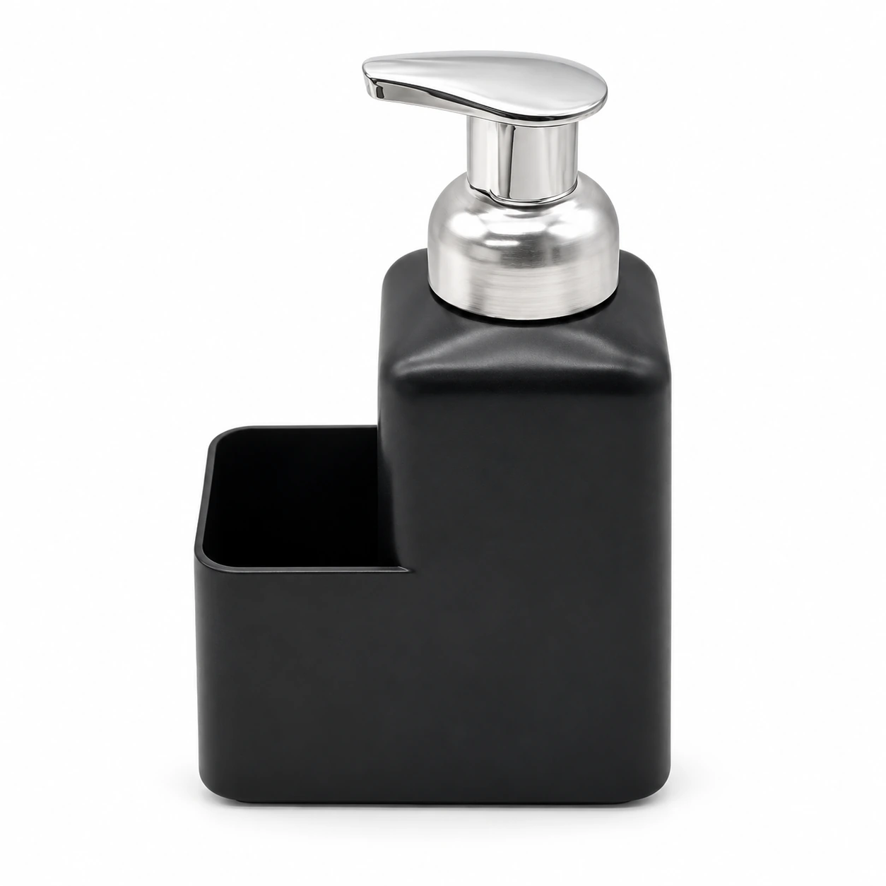 Black Soap Dispenser with Sponge Holder