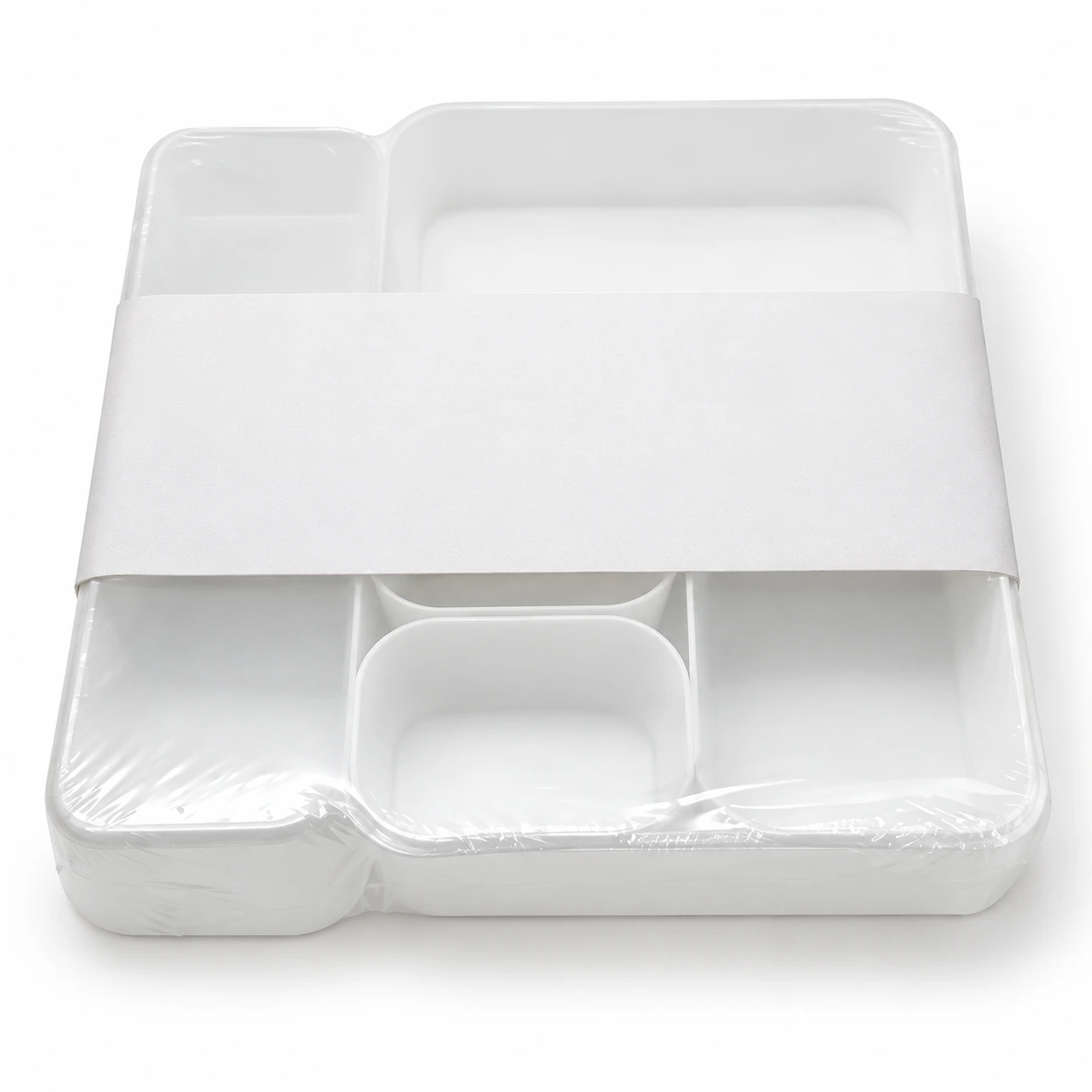 White Compartment Storage Tray