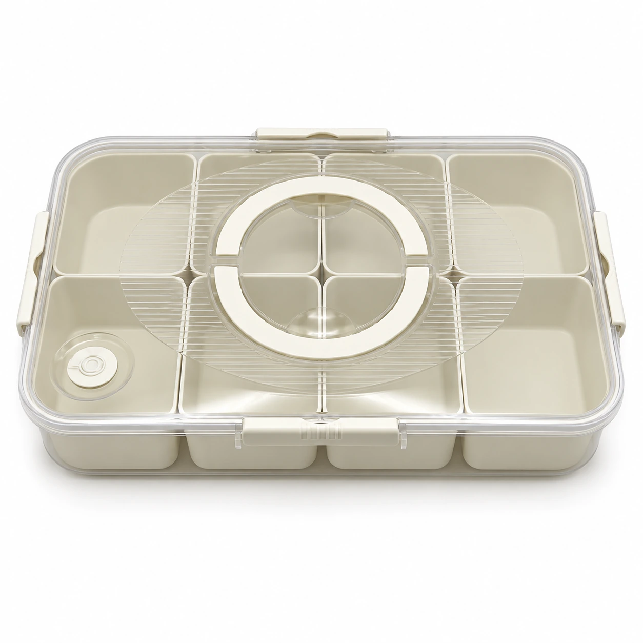 Long Divided Food Box with Carry Lid