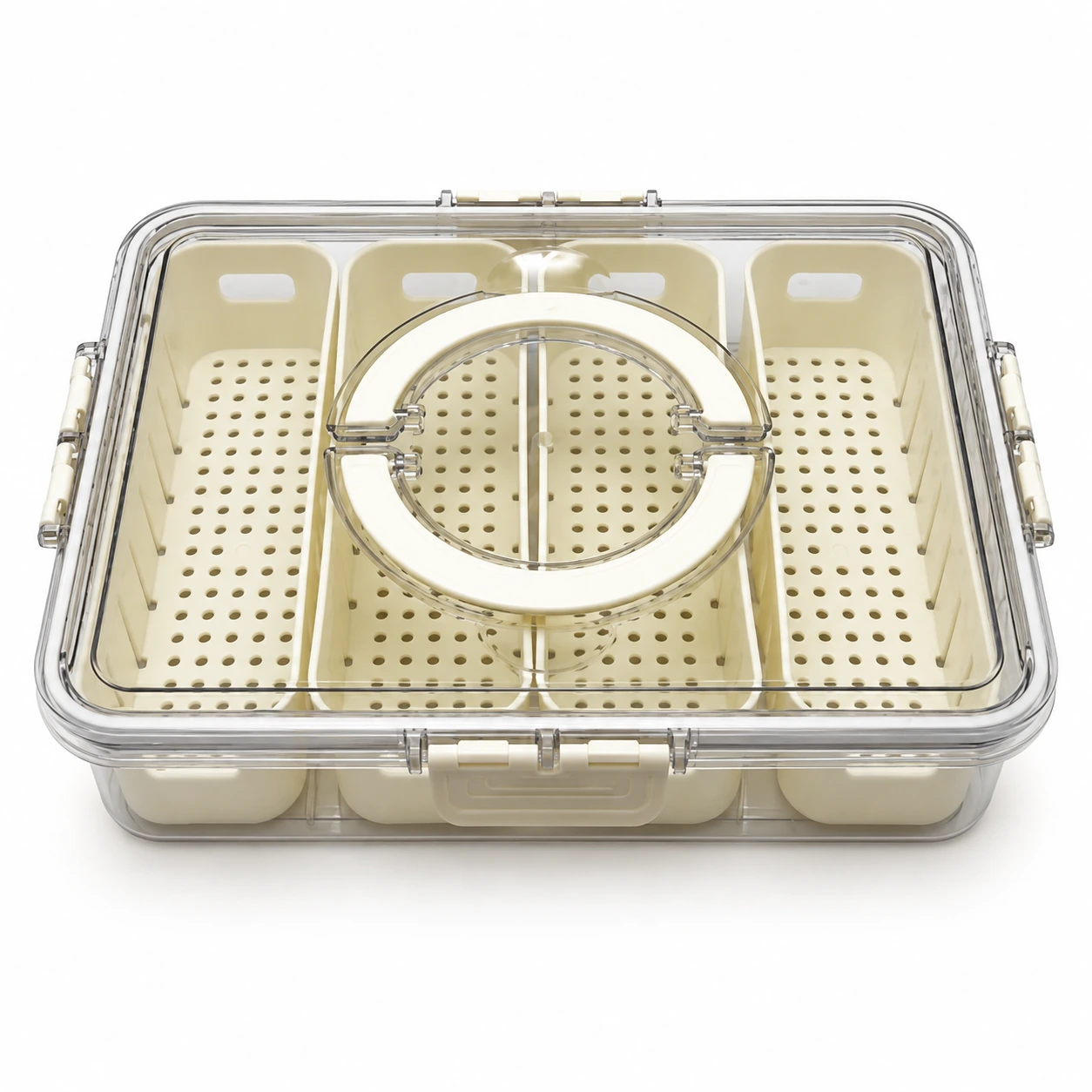 Divided Food Keeper with Circular Carry Handle