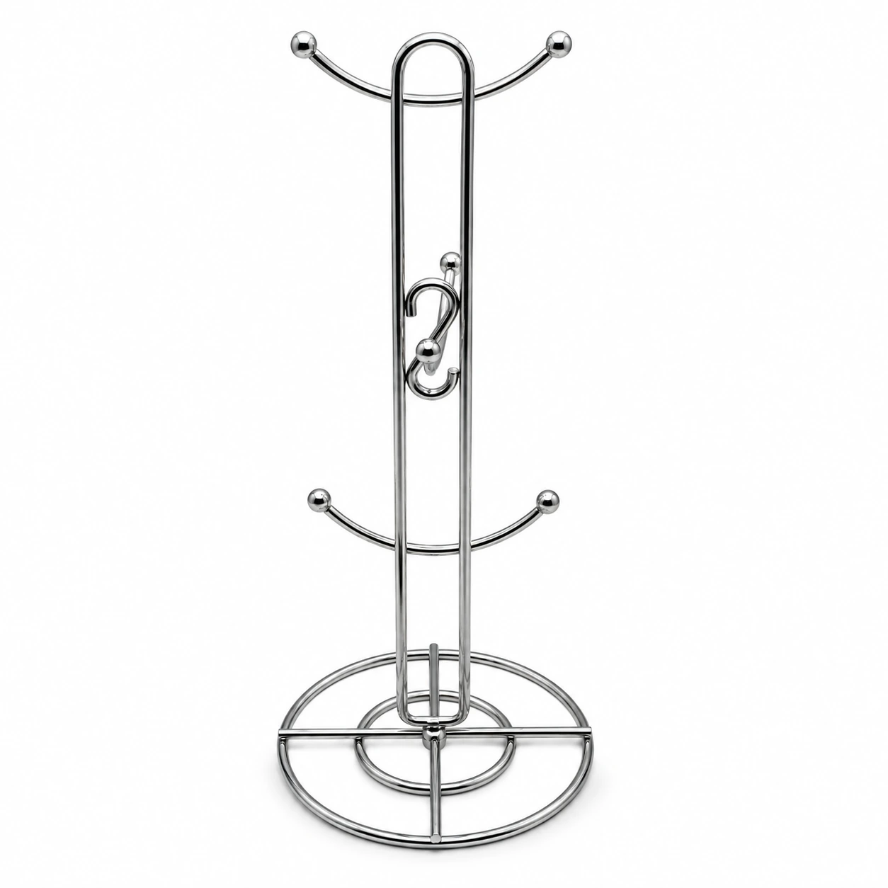 Metal Six-Hook Cup Tree