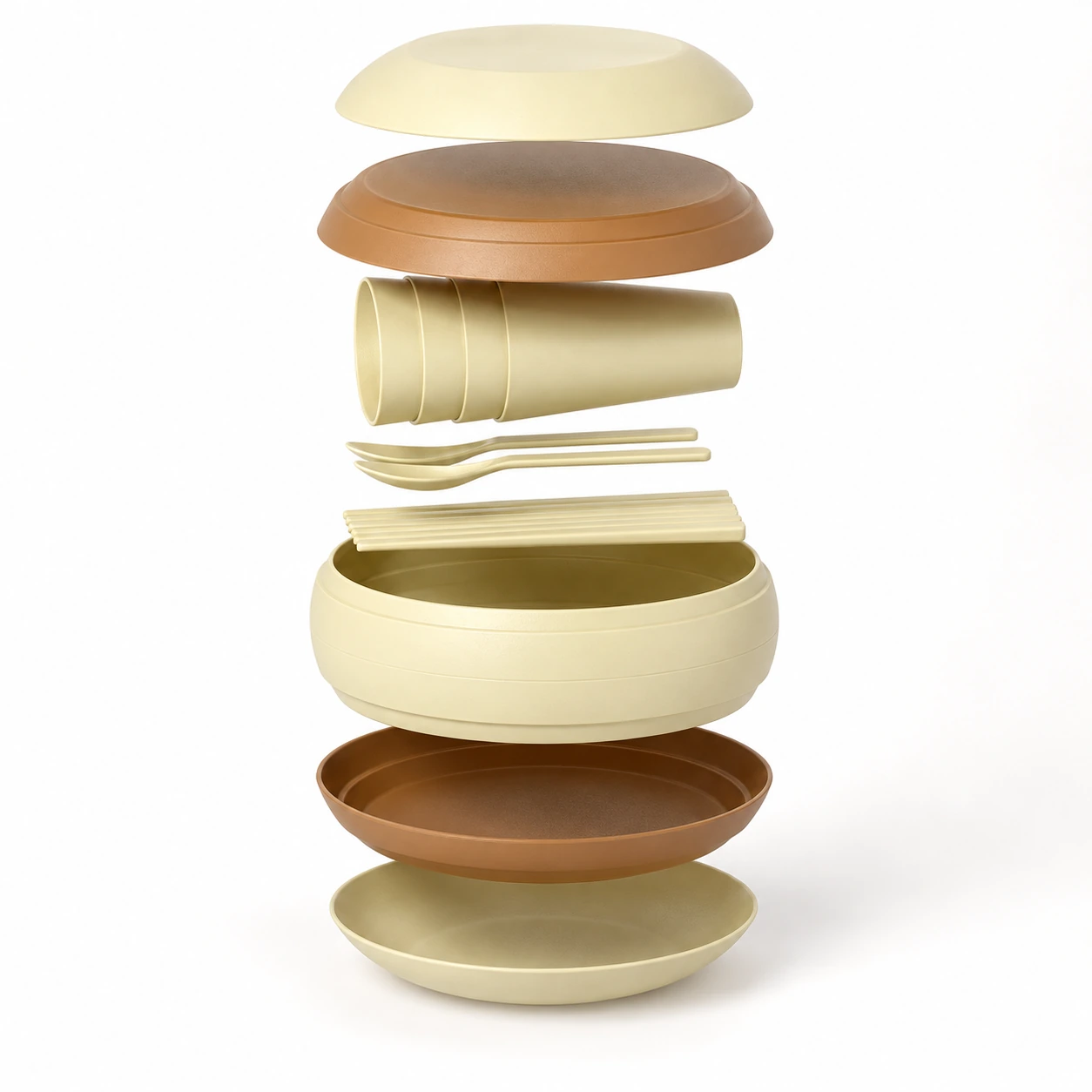 Stacking Picnic Tableware Set