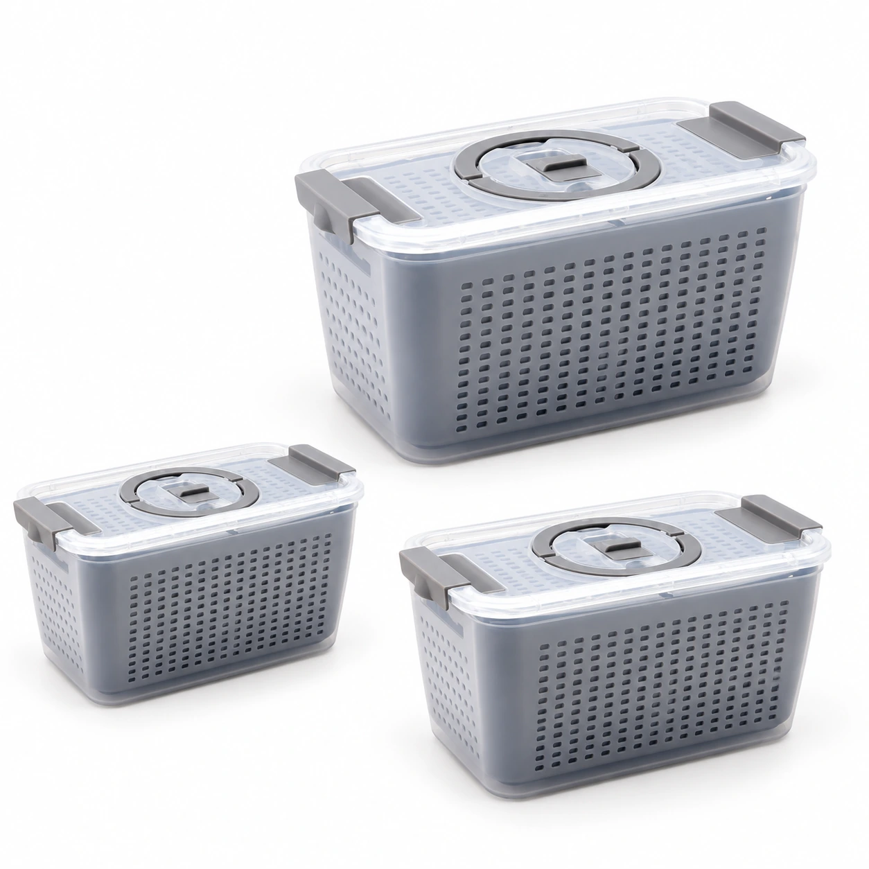 Draining Food Storage Containers - Set of 3