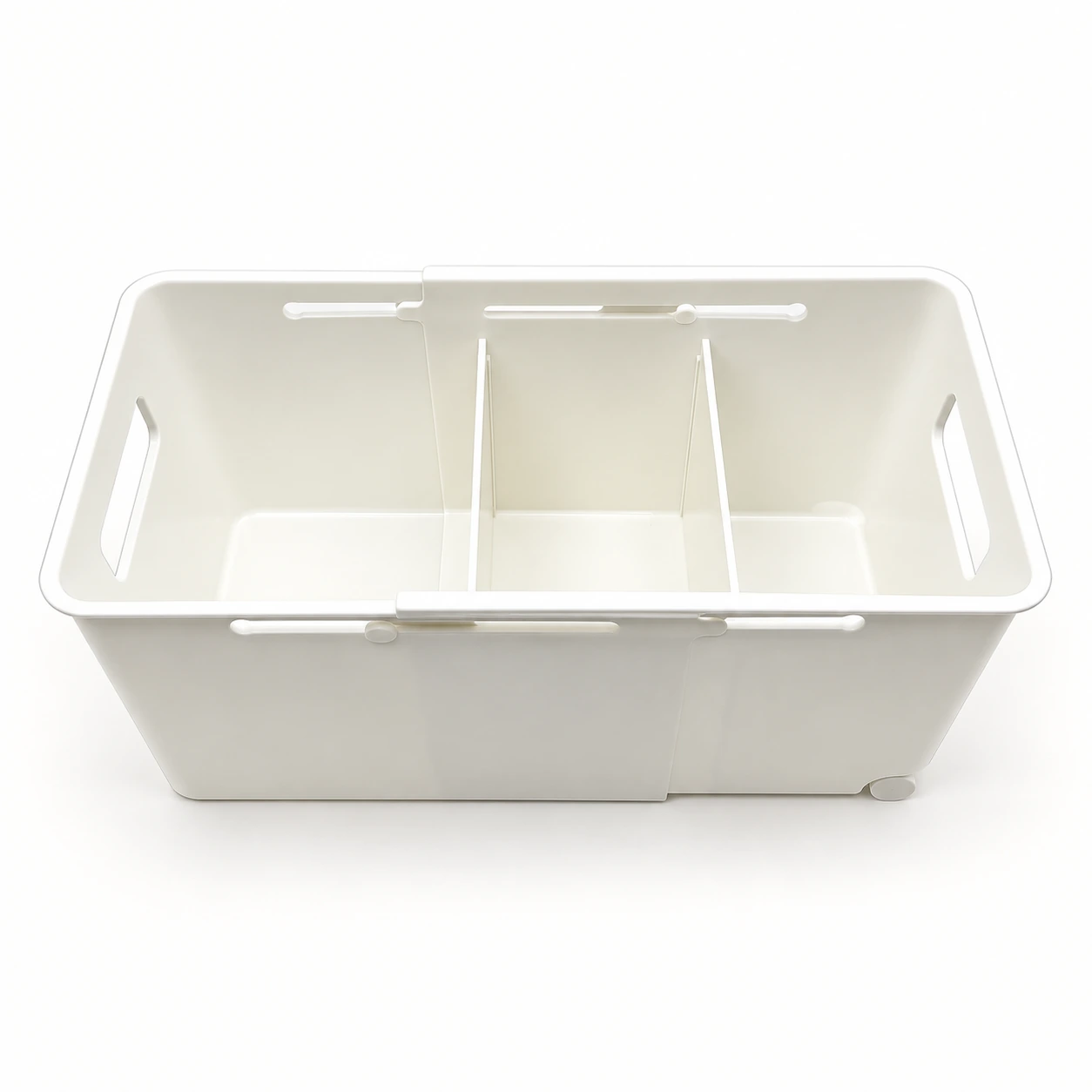Slim Expandable Divided Storage Bin