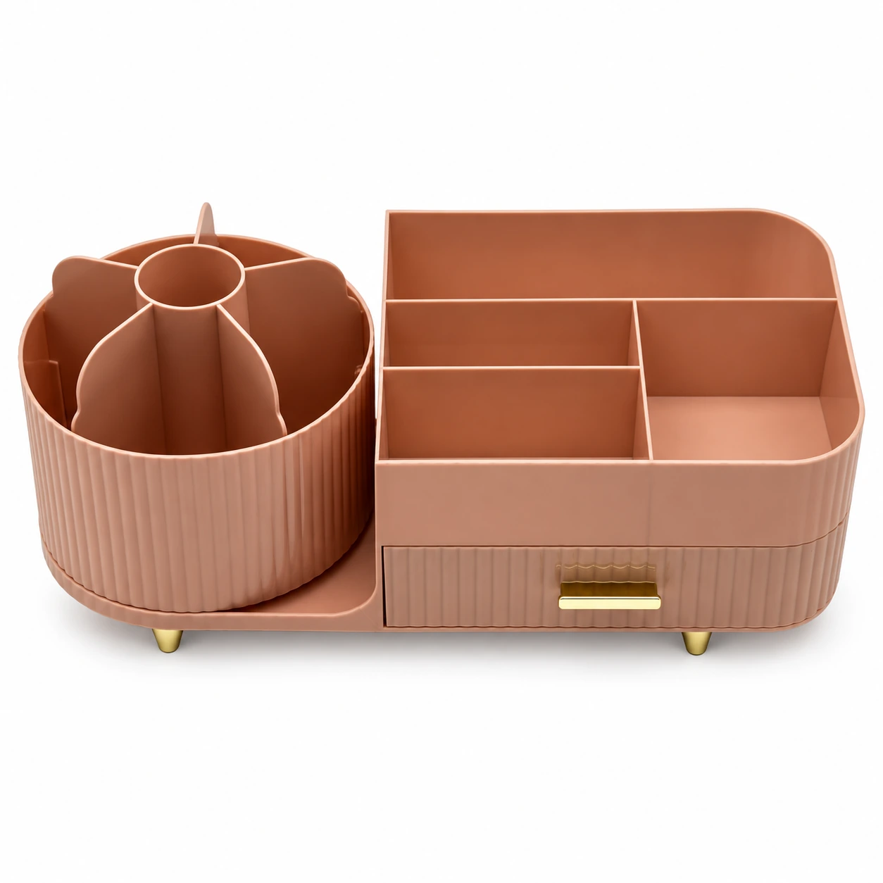 Cosmetic Organizer with Divided Cup and Drawer
