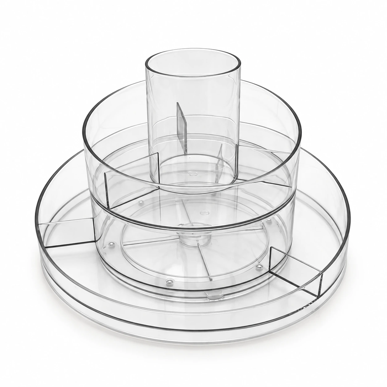 Clear Two-Tier Cosmetic Organizer