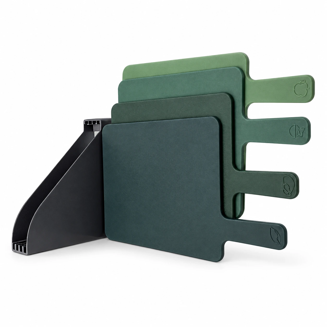 Four Chopping Boards with Storage Stand
