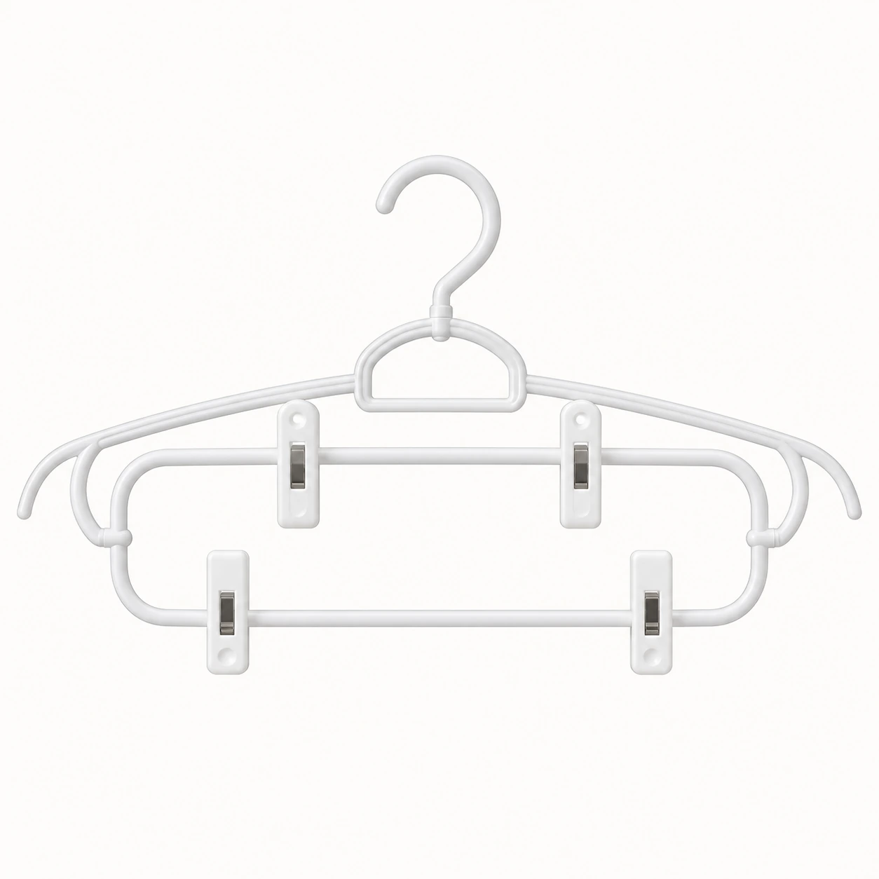 Multi-Level Laundry Hanger with Clips