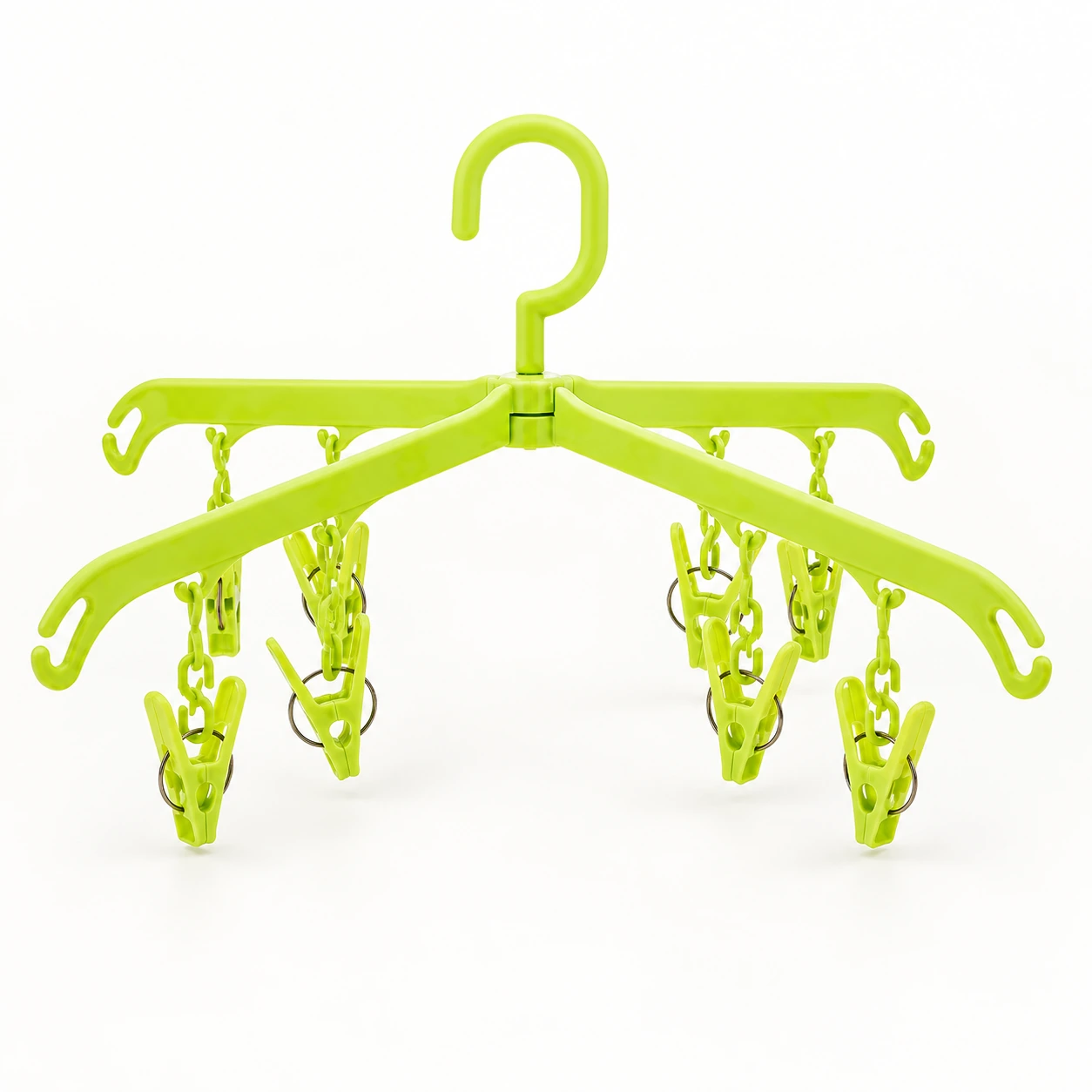 Cross-Arm Hanging Laundry Clip Dryer