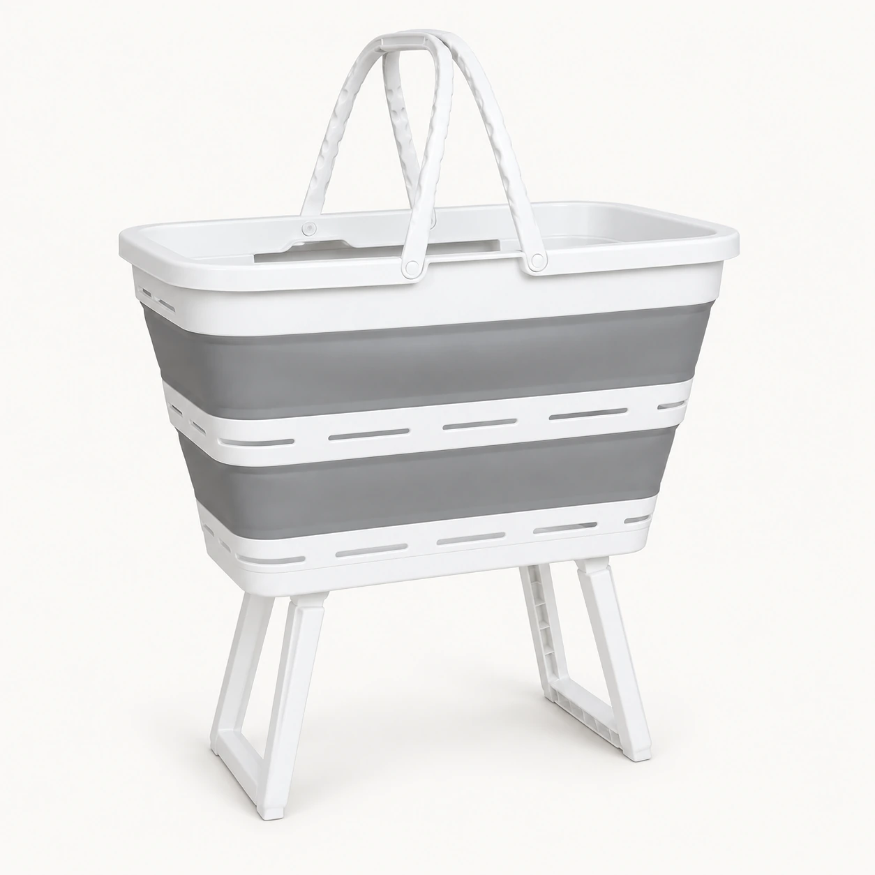 26L Collapsible Laundry Basket with Stand