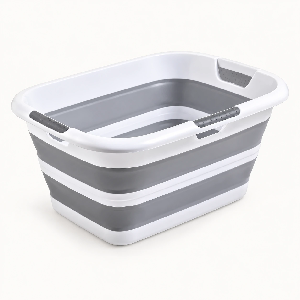 45L Collapsible Laundry Basket with Three Grips