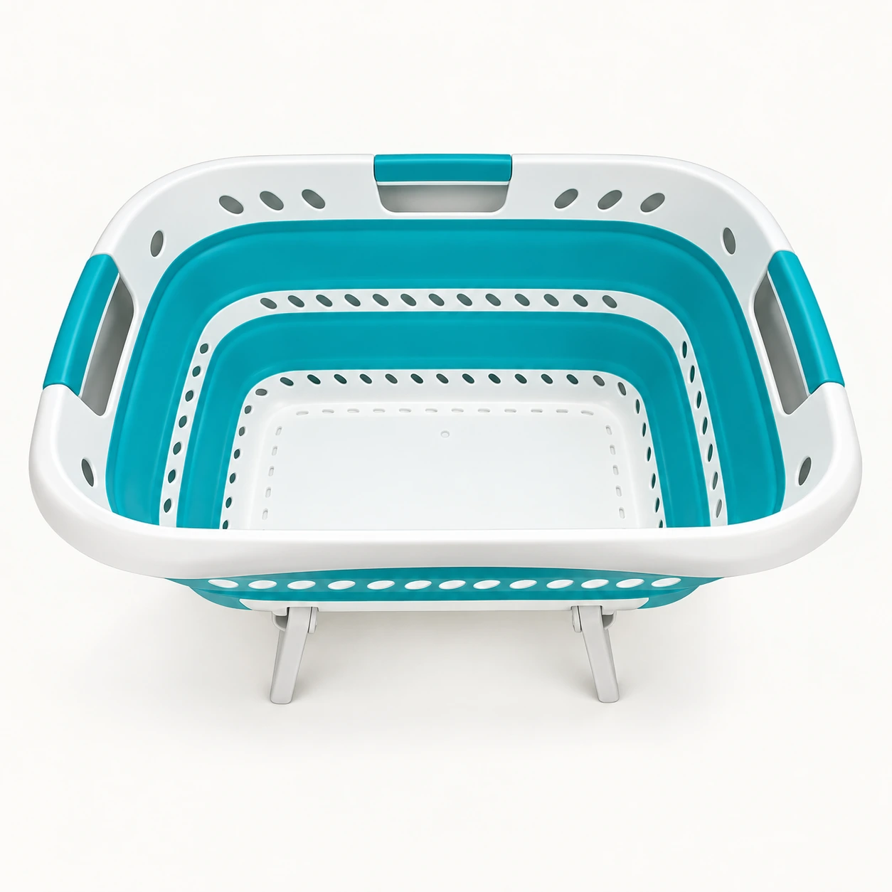40L Ventilated Laundry Basket with Folding Stand