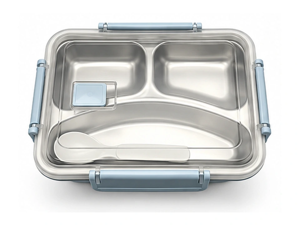 Three-Section Stainless Steel Lunch Box