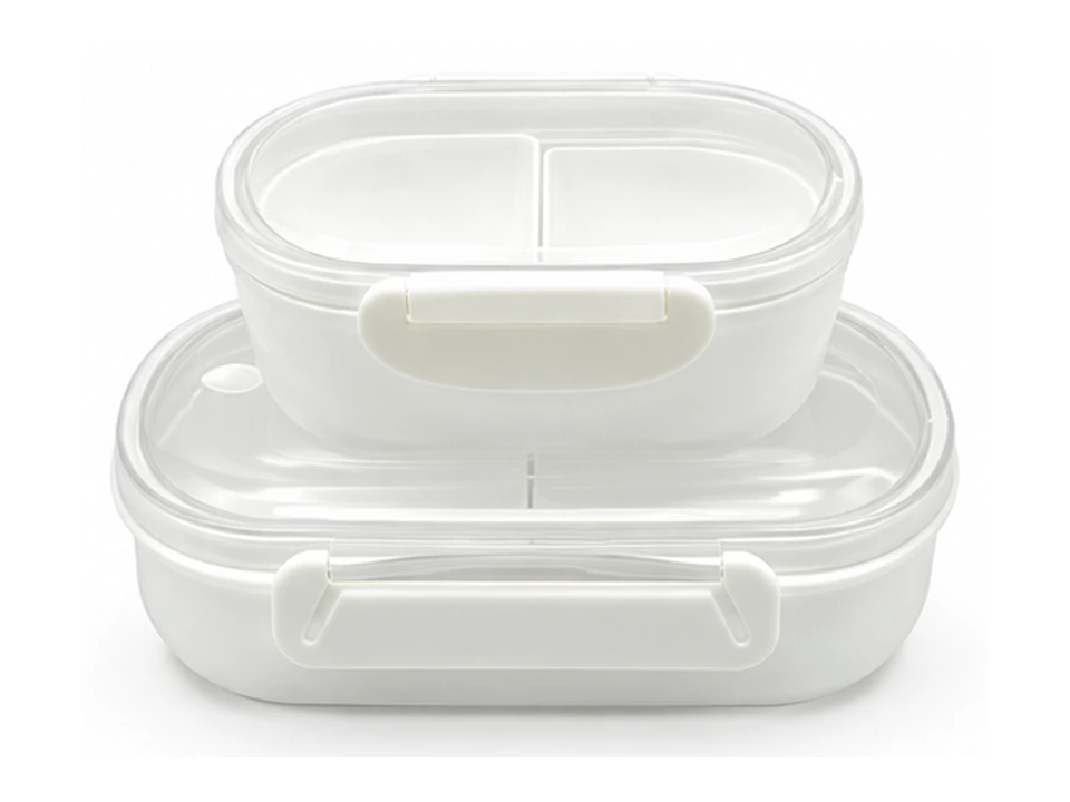 White Divided Containers