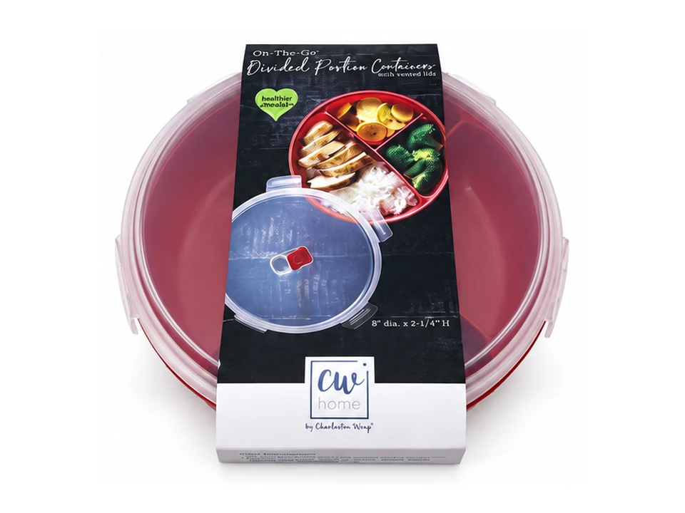 Round Divided Lunch Box